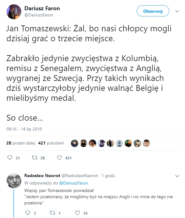 Jan Tomaszewski trochę odleciał... :D